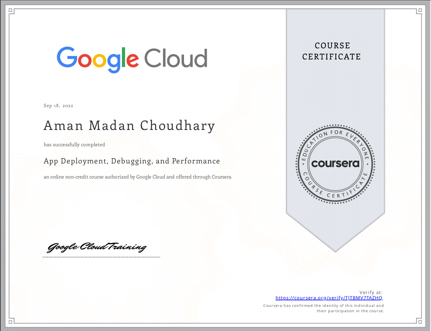 Certificate